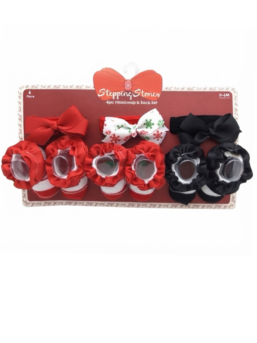 Stepping Stones Baby 6pc. Headwrap & Sock Set (NWT) (Baby 0-6 M)